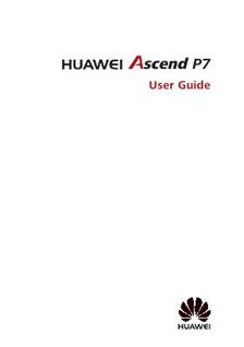 Huawei Ascend P7 manual. Tablet Instructions.